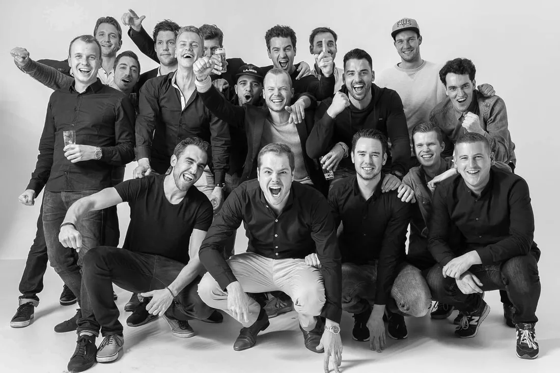 Laughing together after a shoot